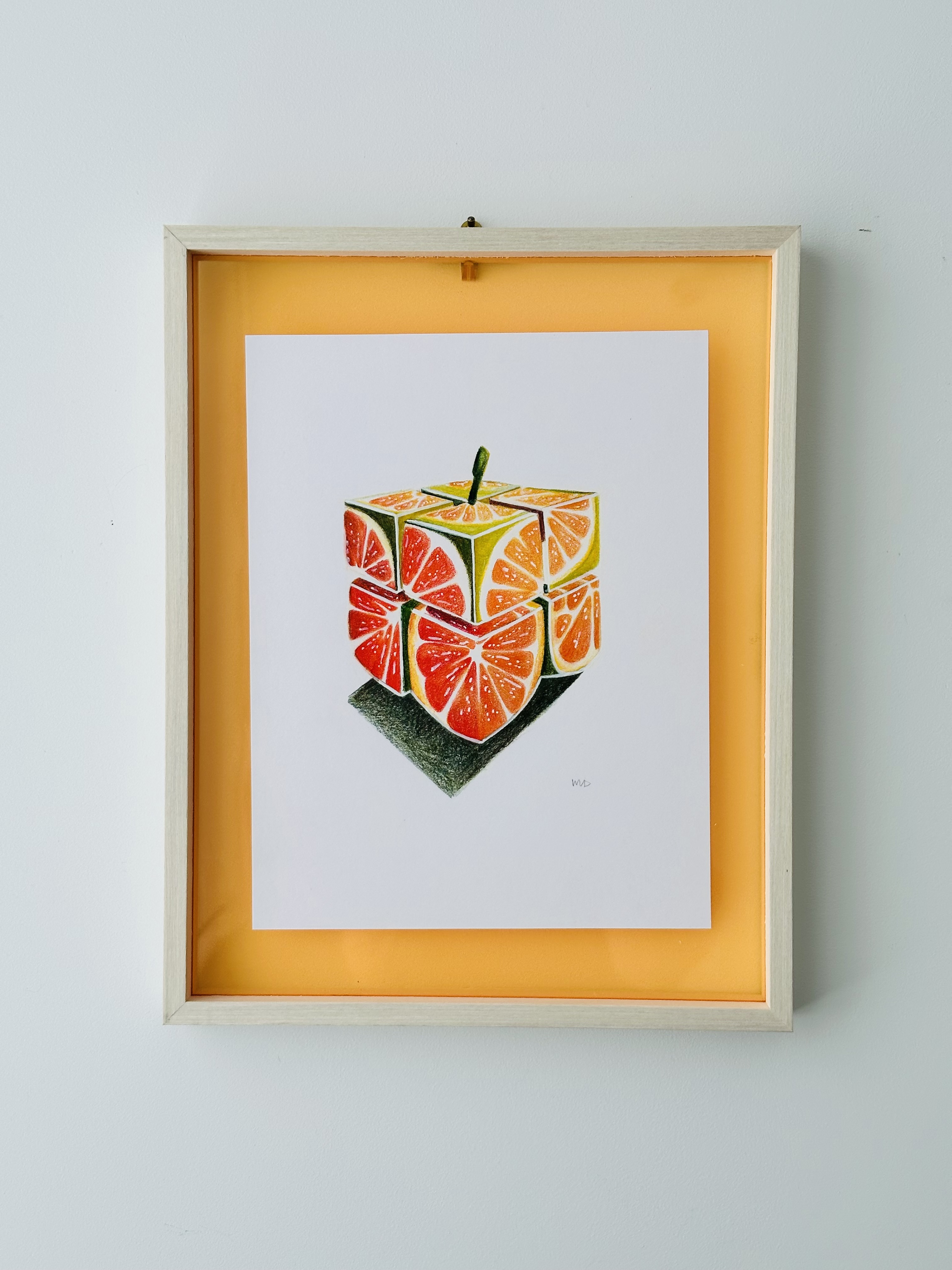 Citrus. Pastel and pencil on heavy art paper.
