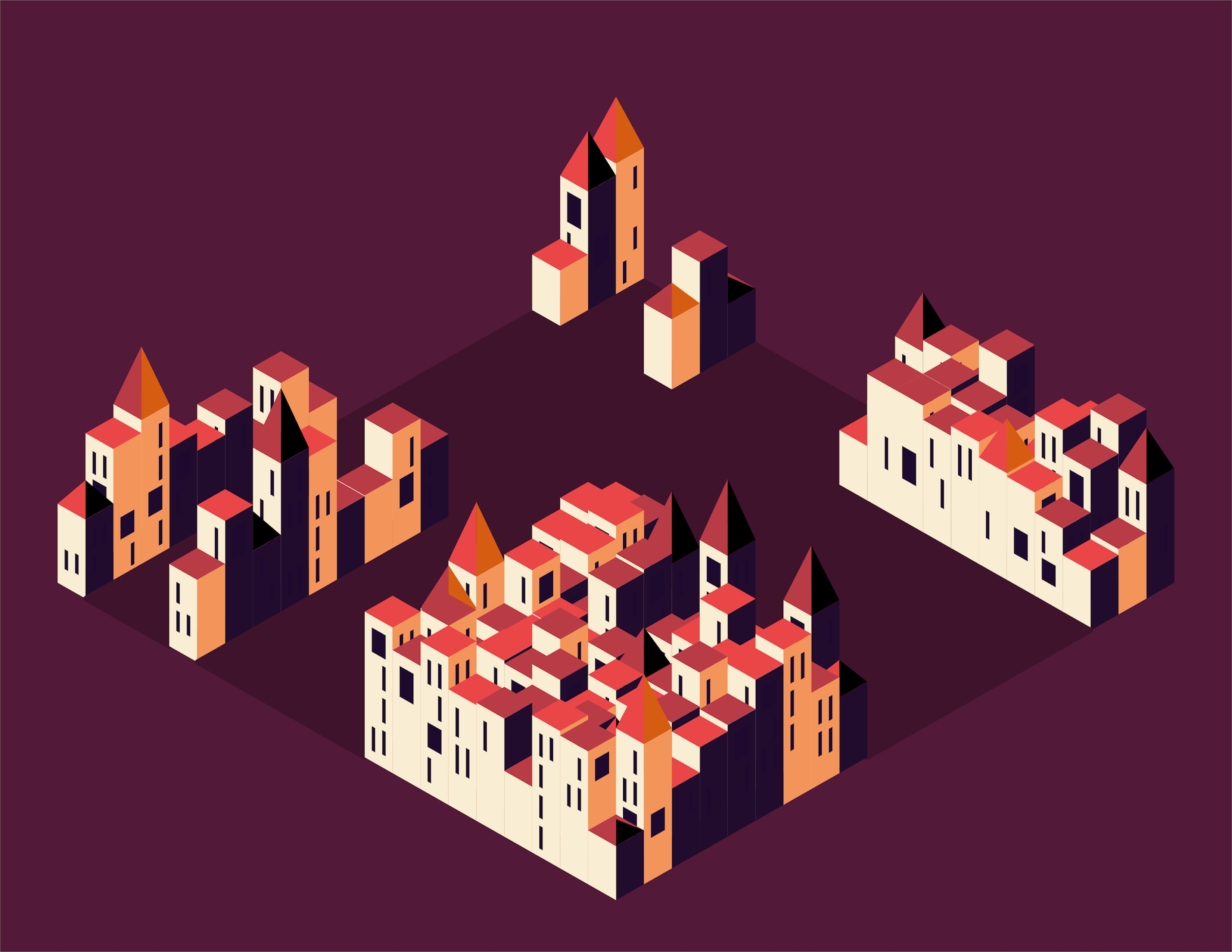 Neighbourhoods.8.5 x 11'' <br>Digital art <br>2020