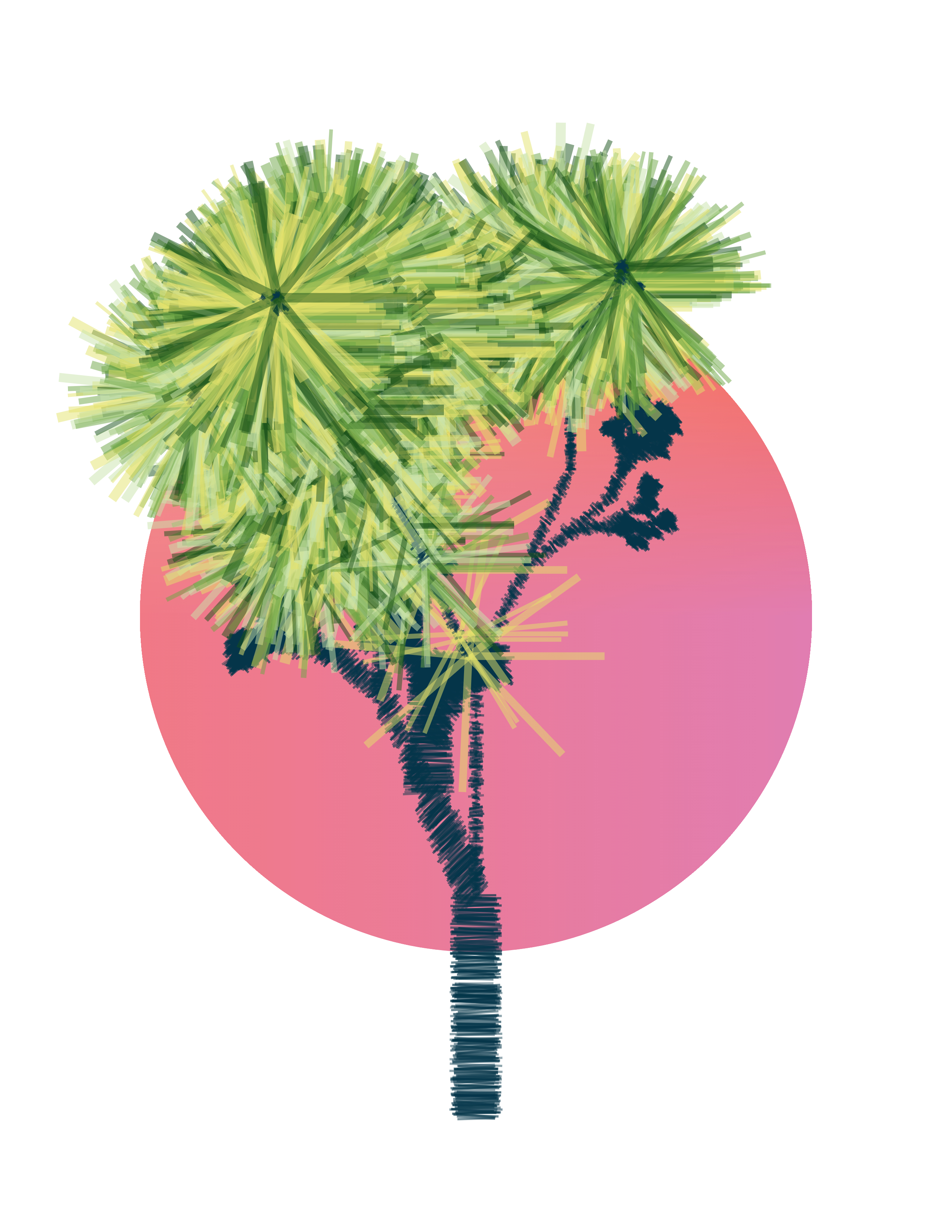 Joshua Trees.8.5 x 11'' <br>Digital art <br>2021