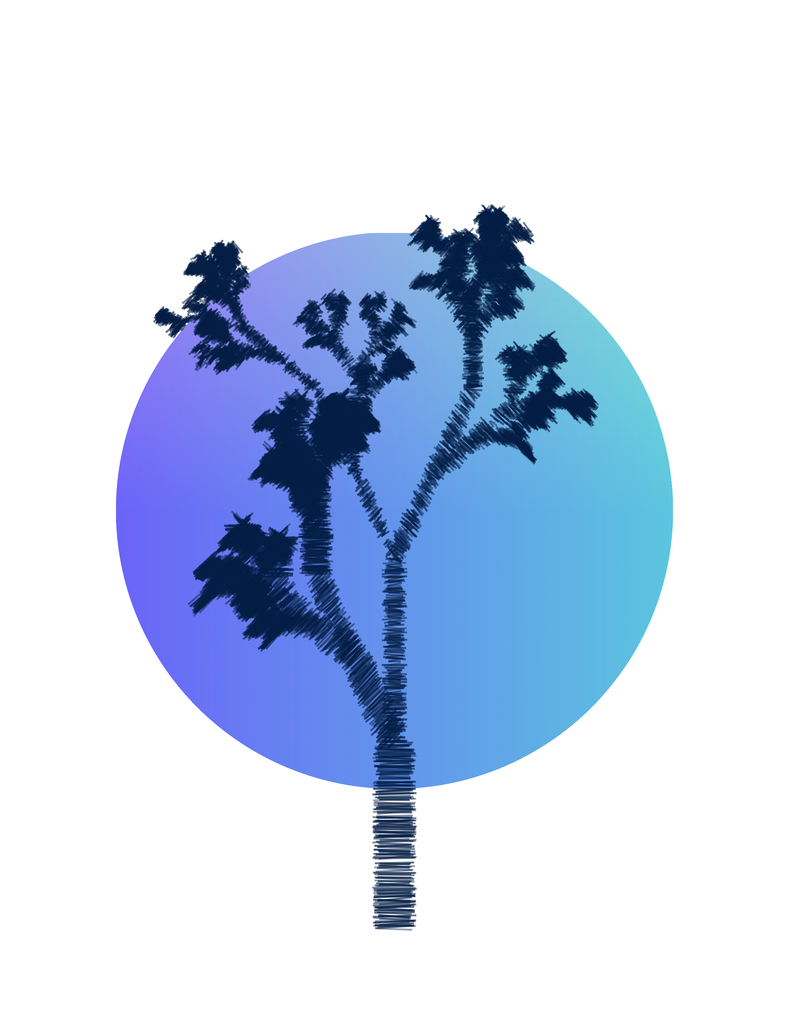 Joshua Trees.8.5 x 11'' <br>Digital art <br>2021