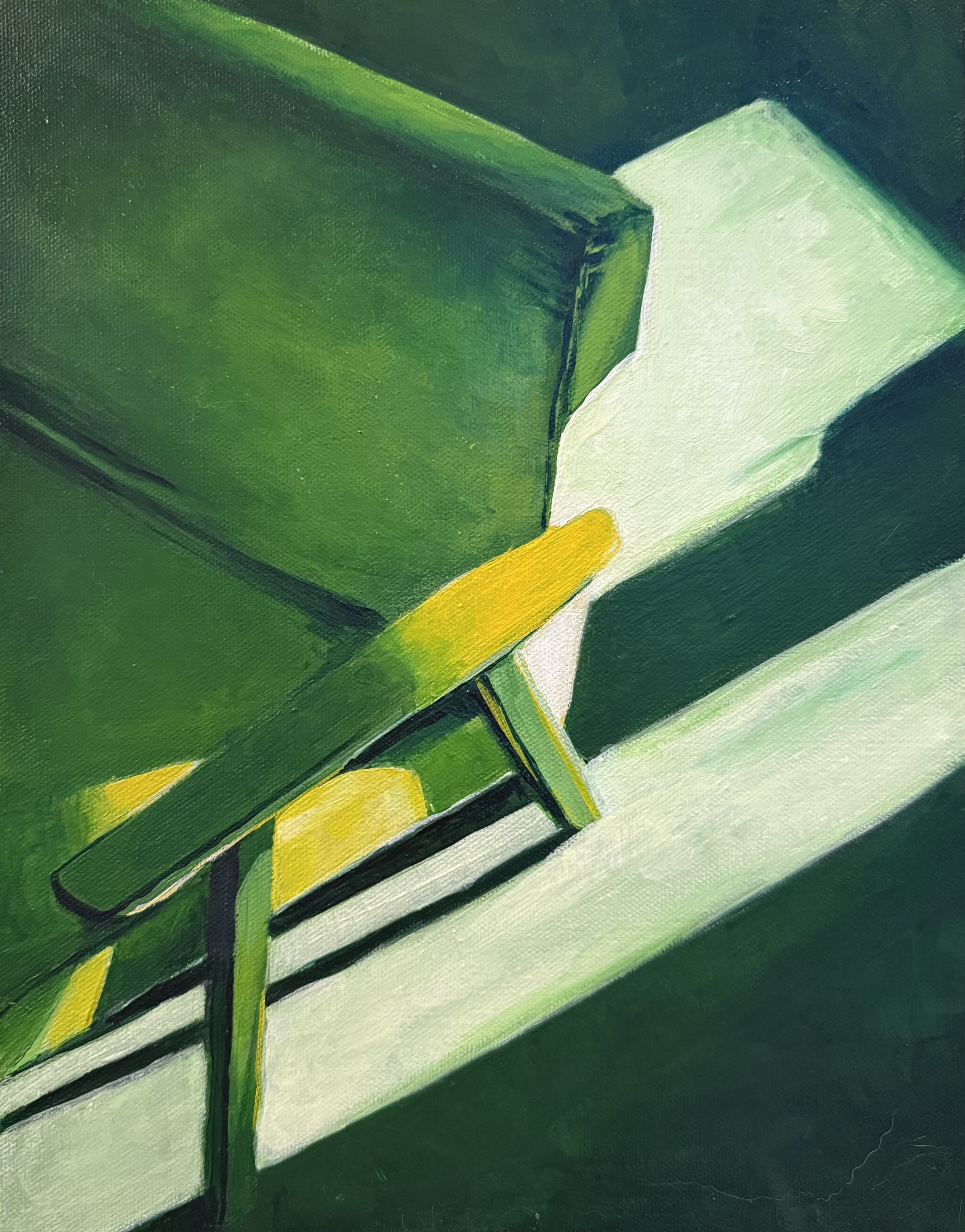 Chair study, 2025. Acrylic on canvas.
