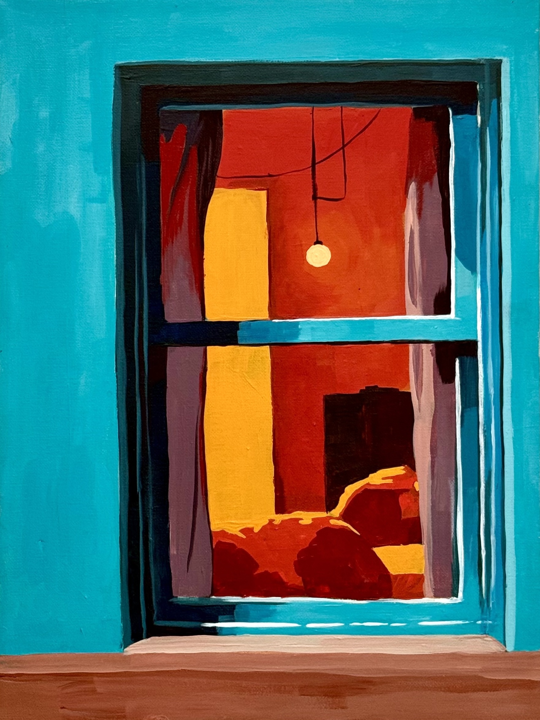 Evidence of sleep, 2025. Acrylic on canvas, 12x16
