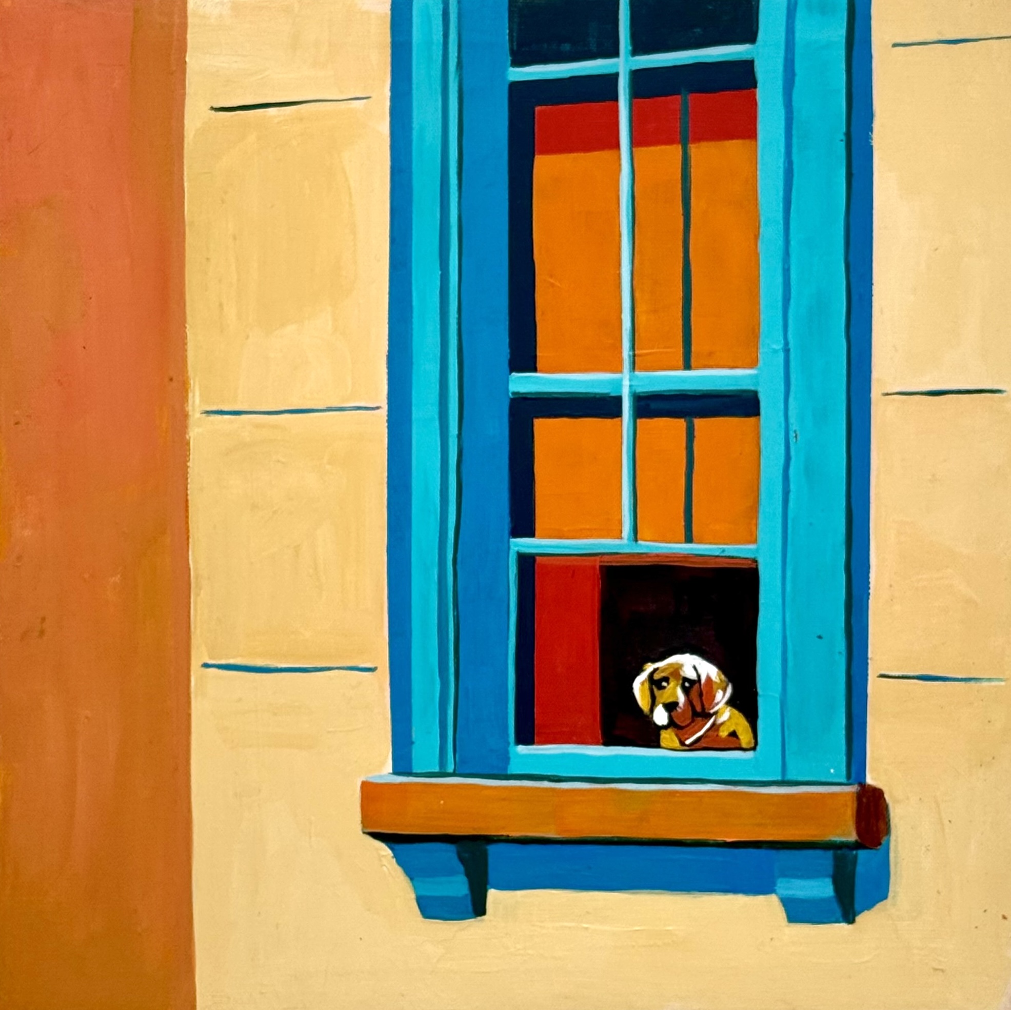 The understudy, 2025. Acrylic on canvas, 12x12