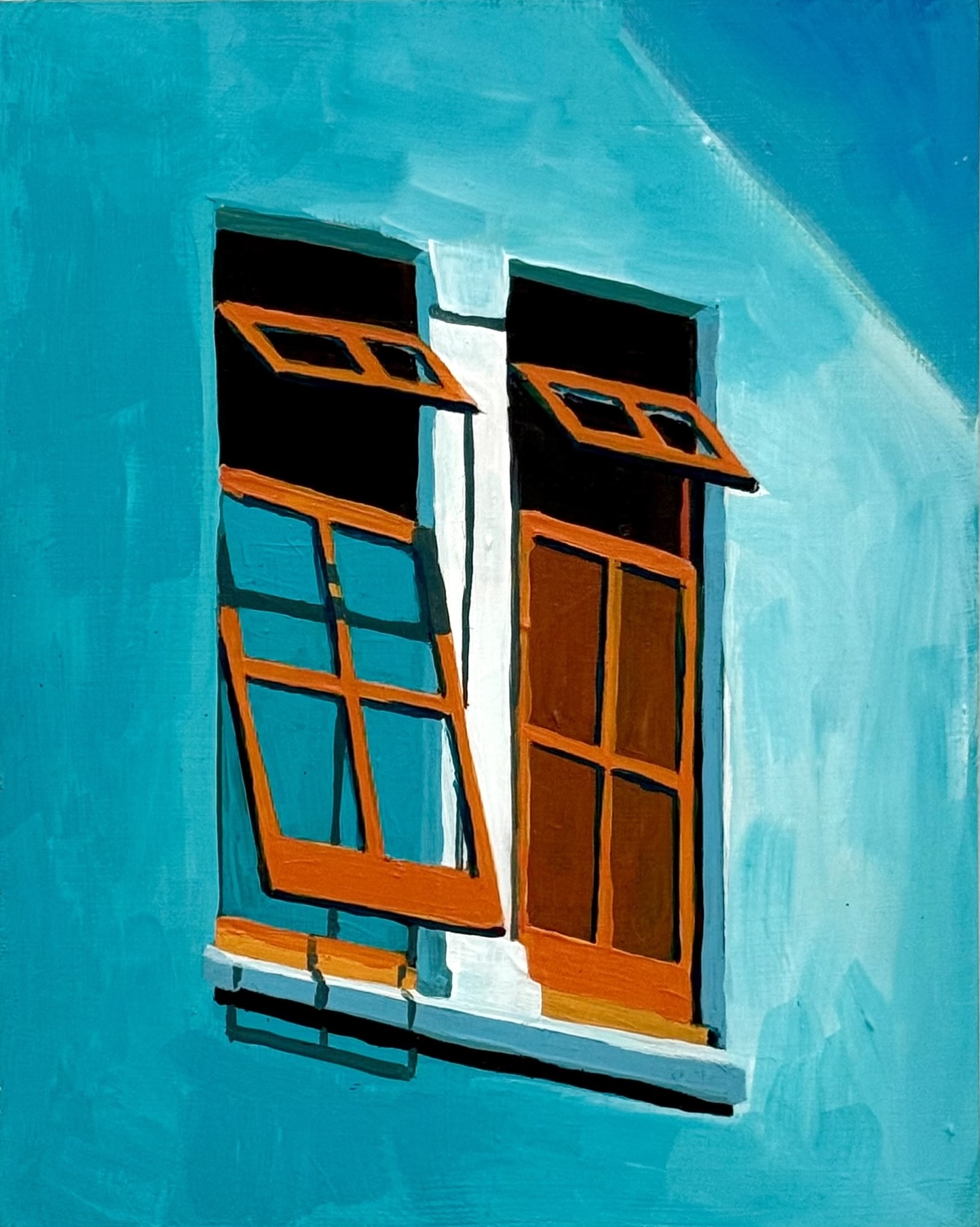 The kindness of angles, 2025. Acrylic on wood, 8x10